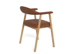 Addi (ruokatuoli käsinojilla ruskea keinonahka)
