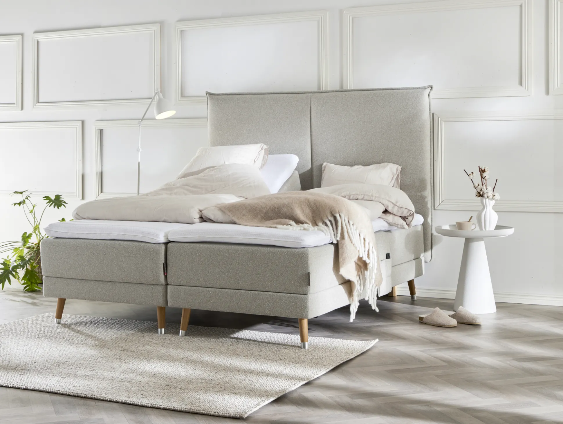 Asko Bonnell Balance (moottorisänky 5-vyöh 180x200cm, hard, beige (sis. 6cm älyvaahto pp + balance pääty))