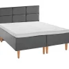 Asko Bonnell Dreamflow (runkopatja 180x210cm medium/hard, tummanharmaa sis. 8cm älyvaahto-petauspatja + isoruutu-pääty)