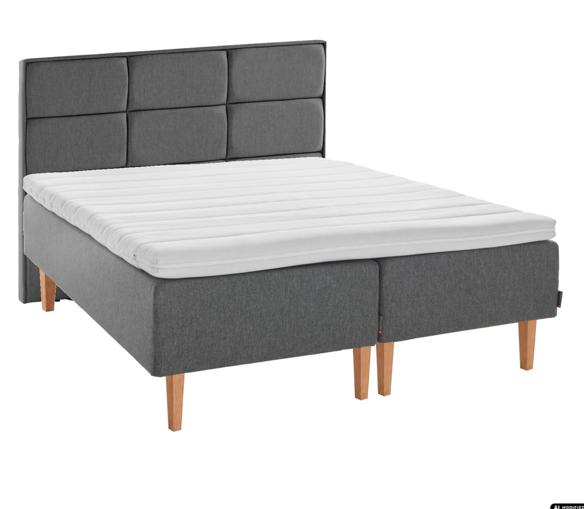 Asko Bonnell Dreamflow (runkopatja 180x210cm medium/hard, tummanharmaa sis. 8cm älyvaahto-petauspatja + isoruutu-pääty)