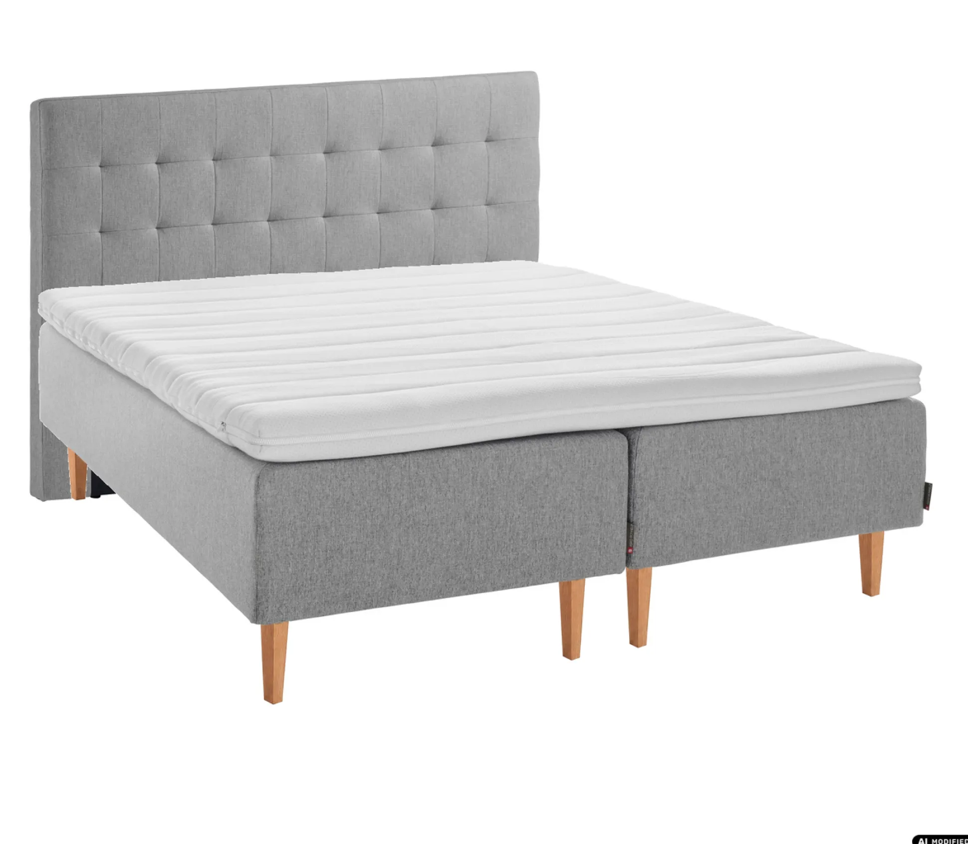 Asko Bonnell Dreamflow (runkopatja 180x210cm medium, harmaa sis. 8cm älyvaahto-petauspatja + pikkuruutu-pääty)