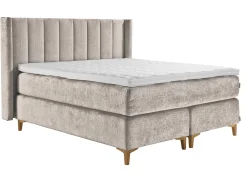 Asko Bonnell Harmony (jenkkisänky 160x200cm hard/hard, Unic 21 harmaanruskea, sis. Comfort-petauspatja + pääty)