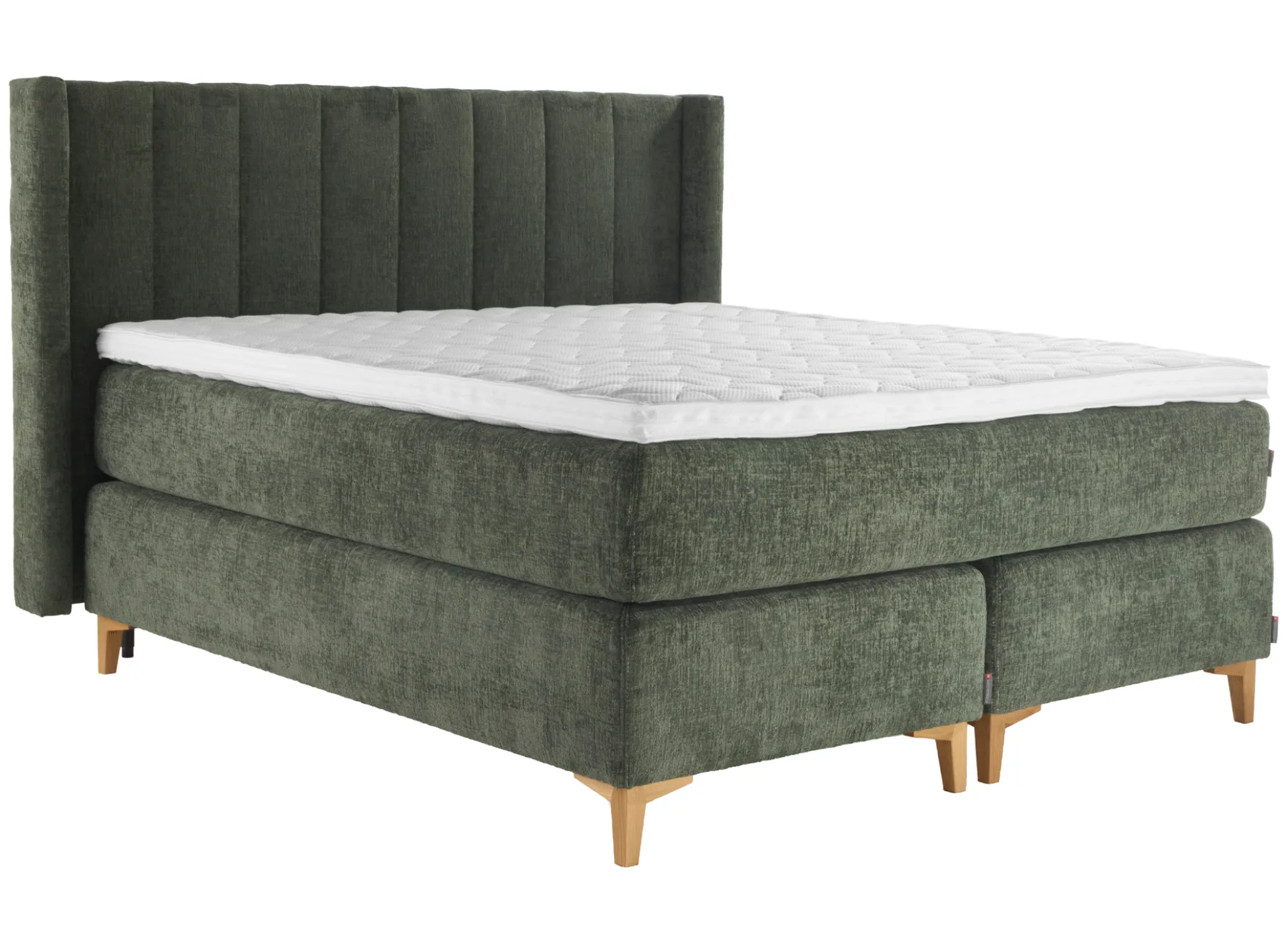 Asko Bonnell Harmony (jenkkisänky 160x200cm medium/hard, Unic 15 tummanvihreä, sis. Supersoft-petauspatja + pääty)
