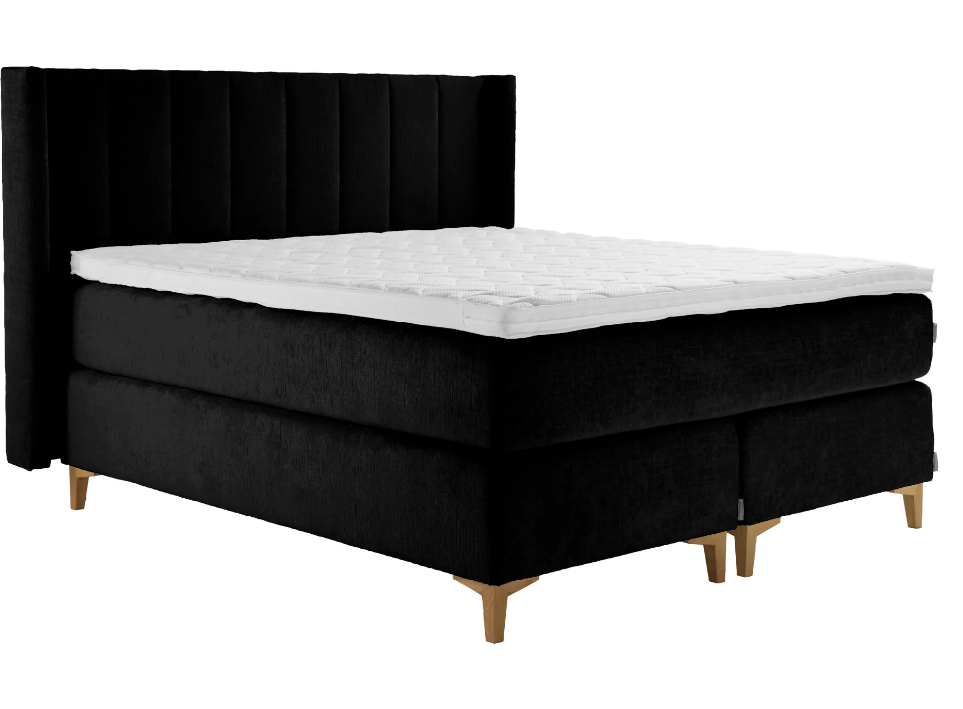 Asko Bonnell Harmony (jenkkisänky 160x200cm hard/hard, Unic 26 musta, sis. Harmony-petauspatja + pääty)