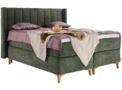 Asko Bonnell Harmony (jenkkisänky 160x200cm hard/hard, Unic 15 tummanvihreä, sis. Comfort-petauspatja + pääty)