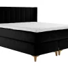 Asko Bonnell Harmony (jenkkisänky 160x200cm hard/hard, Unic 26 musta, sis. Comfort-petauspatja + pääty)