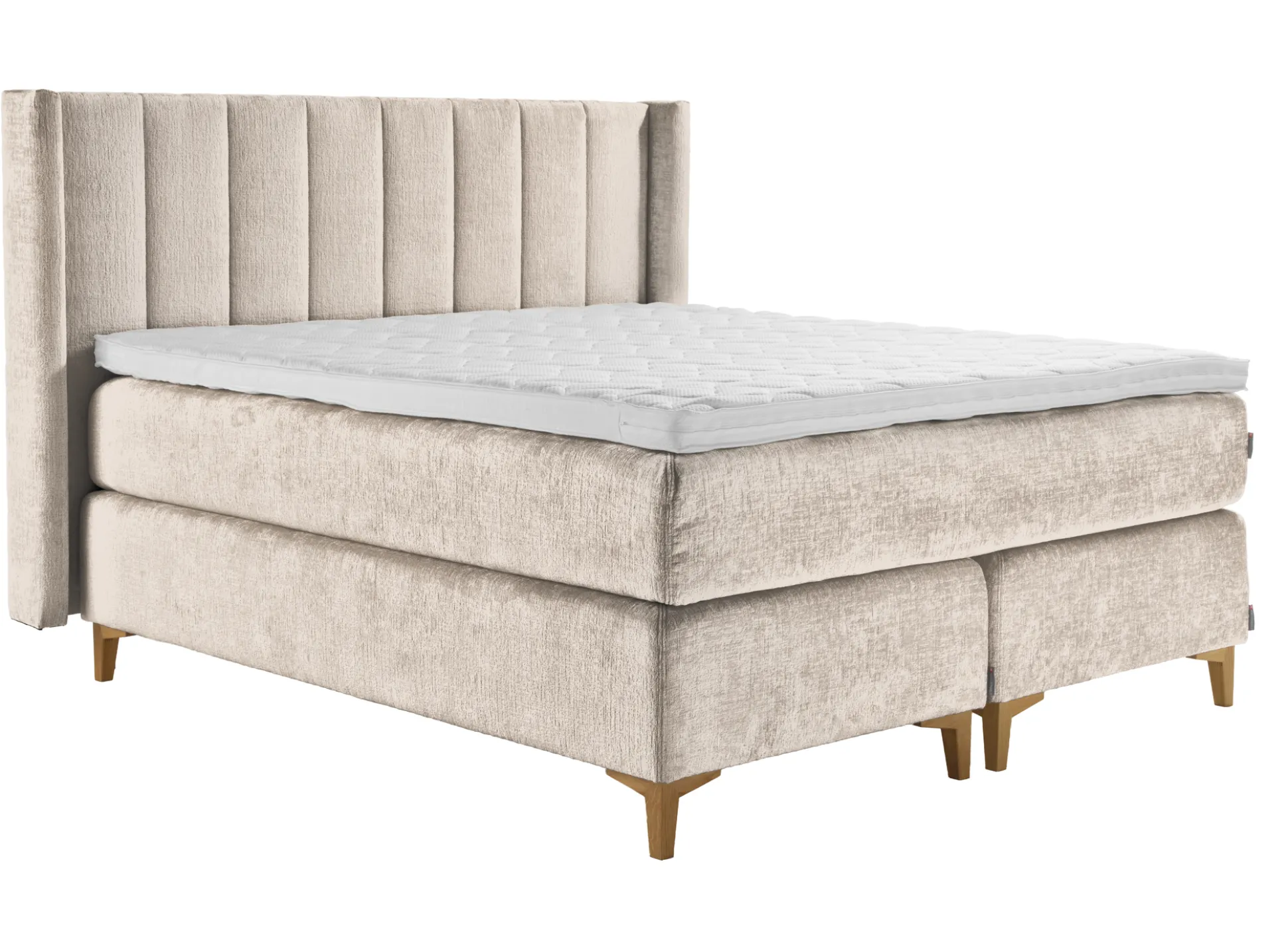 Asko Bonnell Harmony (jenkkisänky 160x200cm hard/hard, Unic 4 hiekka, sis. Comfort-petauspatja + pääty)