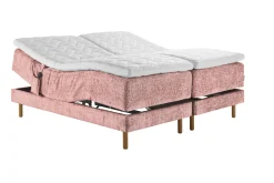 Asko Bonnell Harmony (moottorisänky 160x200cm hard/hard, Unic 19 roosa, sis. halkio Memory Soft -petauspatja)