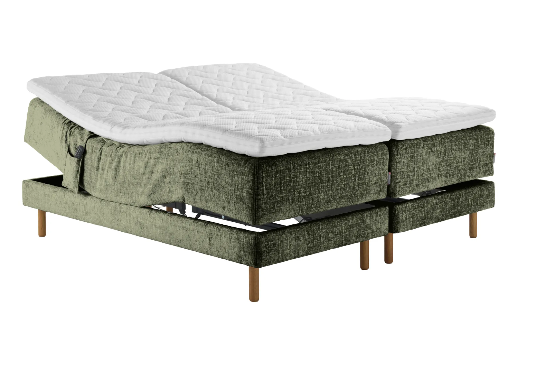 Asko Bonnell Harmony (moottorisänky 160x200cm medium/hard, Unic 15 tummanvihreä, sis. Ergo-petauspatja)