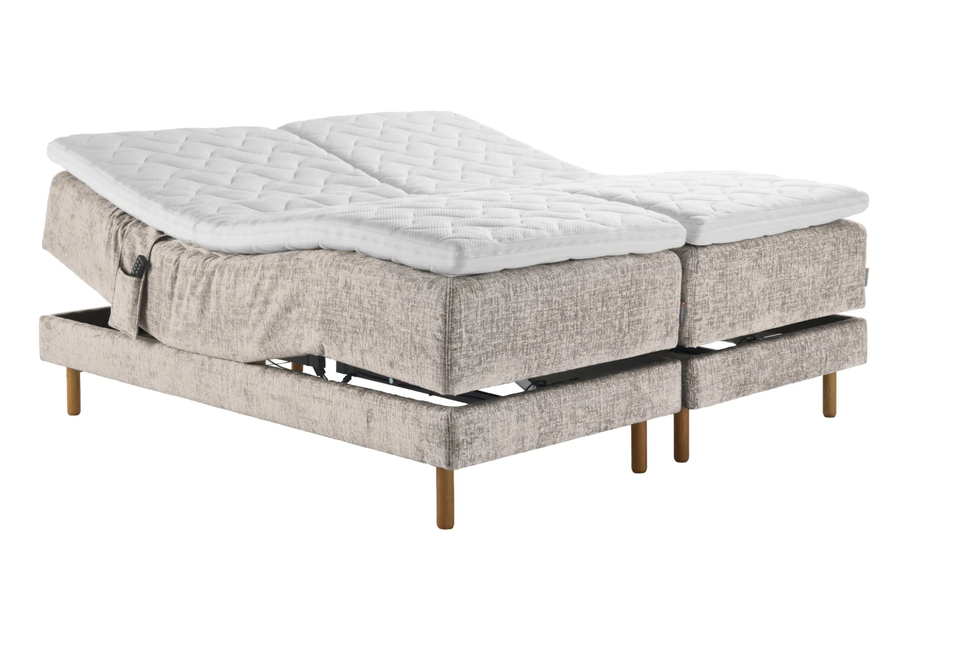 Asko Bonnell Harmony (moottorisänky 180x200cm hard/hard, Unic 21 harmaanruskea, sis. Basic-petauspatja)