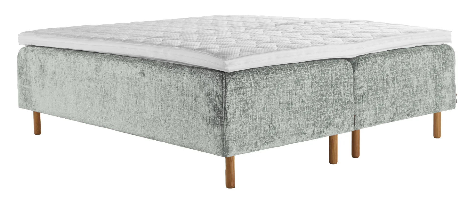 Asko Bonnell Harmony (runkopatja 180x200cm medium/medium, Unic 20 vaaleanvihreä, sis. Basic-petauspatja + pääty)