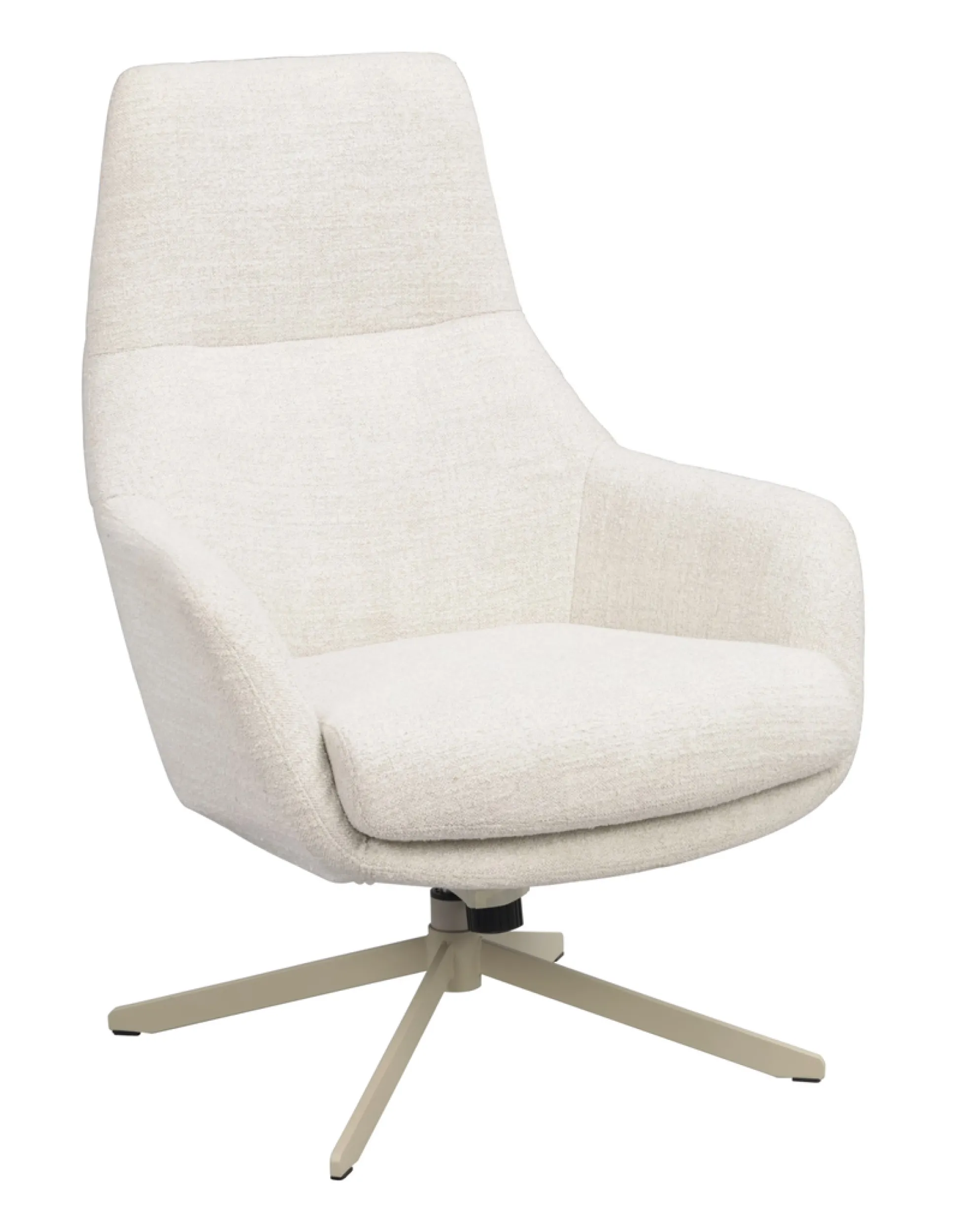 Conroe (lepotuoli vaalea beige kangas/beige metalli pyörivä)