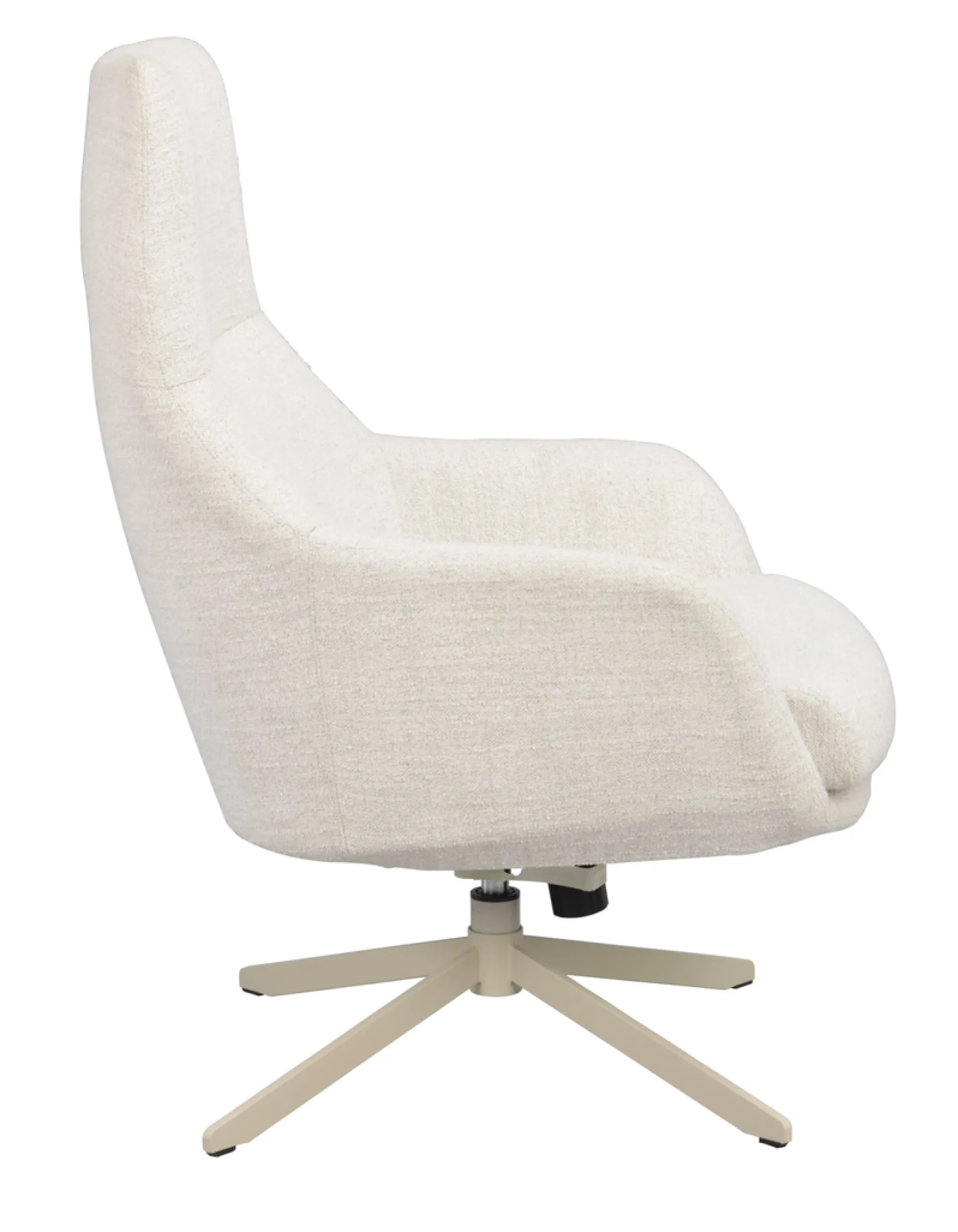 Conroe (lepotuoli vaalea beige kangas/beige metalli pyörivä)