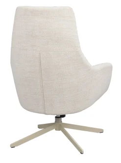 Conroe (lepotuoli vaalea beige kangas/beige metalli pyörivä)