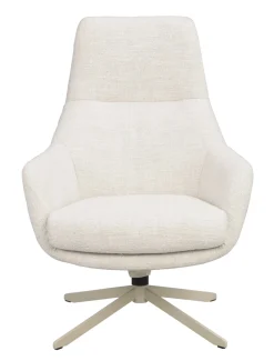 Conroe (lepotuoli vaalea beige kangas/beige metalli pyörivä)