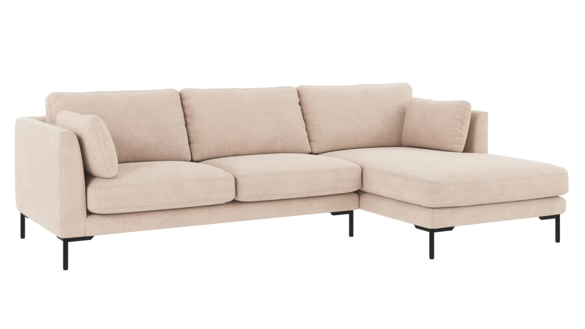 Corwin (3,5-ist. divaanisohva oikea, vaalea beige kangas rita 1)