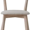 Denny (ruokapöydän tuoli nordic tammi / beige kangasistuin)