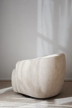 Dermot (lepotuoli, pyörivä+keinuva, vaalea beige kangas anna 2)