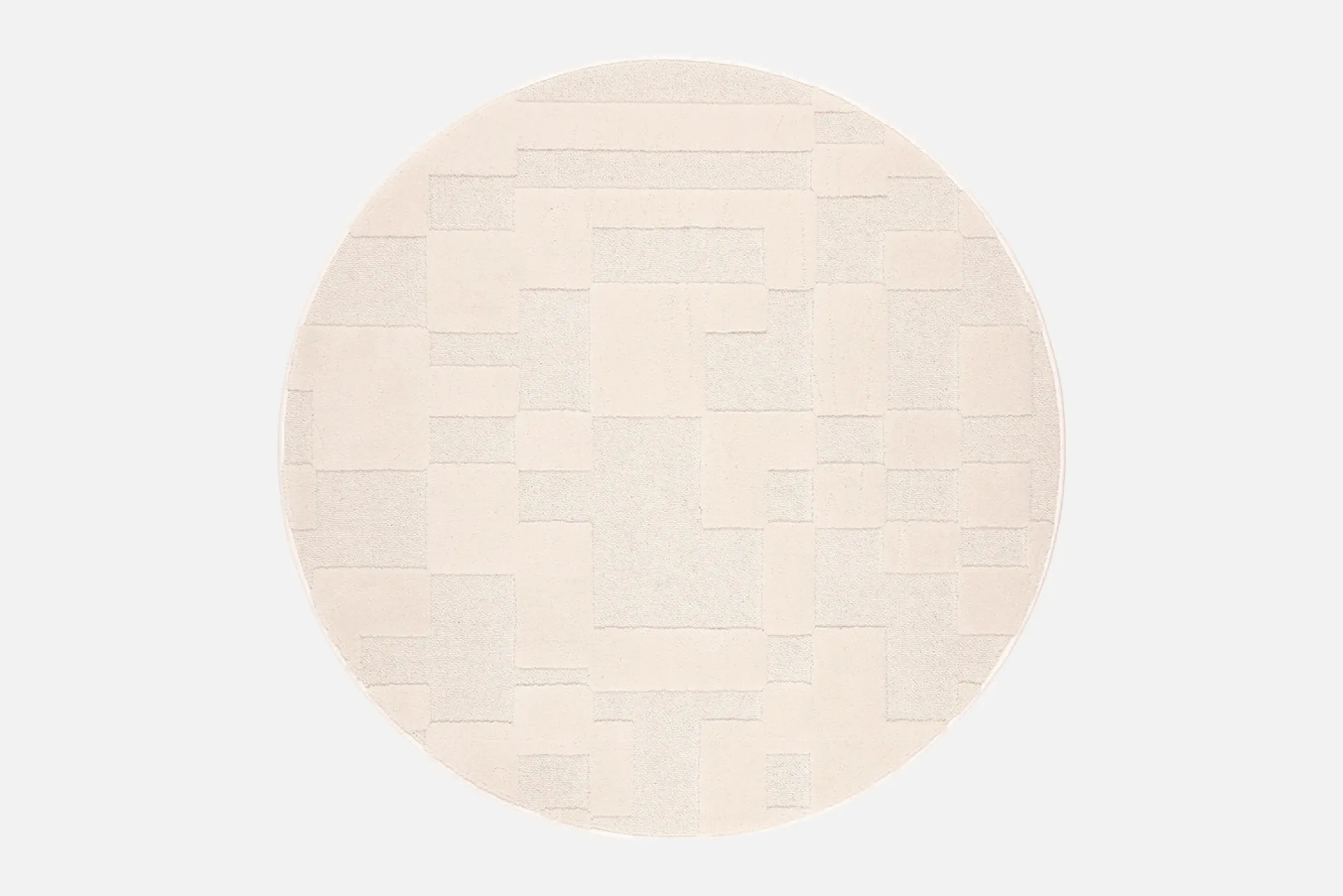 Domino (valkoinen 133 cm matto pyöreä)