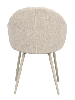 Drake (ruokatuoli käsinojilla vaalea beige kangas/beige metalli jalat)