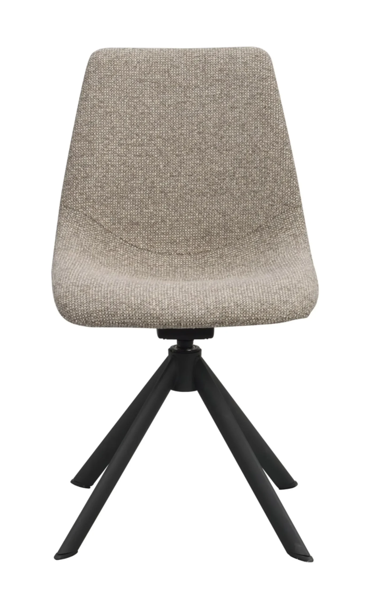 Dunmore (ruokatuoli tumma beige kangas/mustat metallijalat pyörivä-kallistuva)