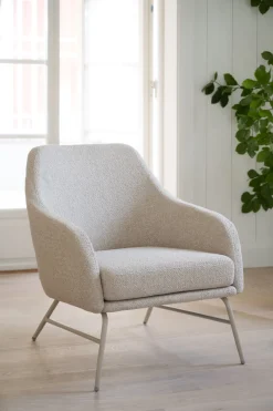 Eldwin (lepotuoli beige kangas/beige metalli)