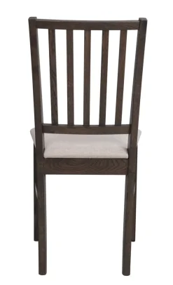 Filippa (ruokatuoli tummanruskea tammi/beige kangas istuin)