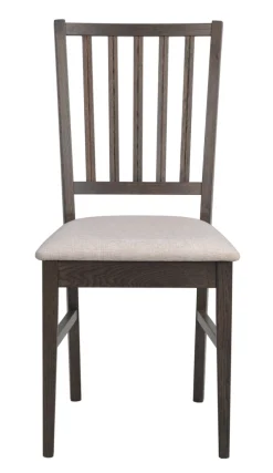 Filippa (ruokatuoli tummanruskea tammi/beige kangas istuin)