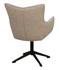 Fresno (ruokatuoli käsinojilla beige kangas/ruskea metalli leg)