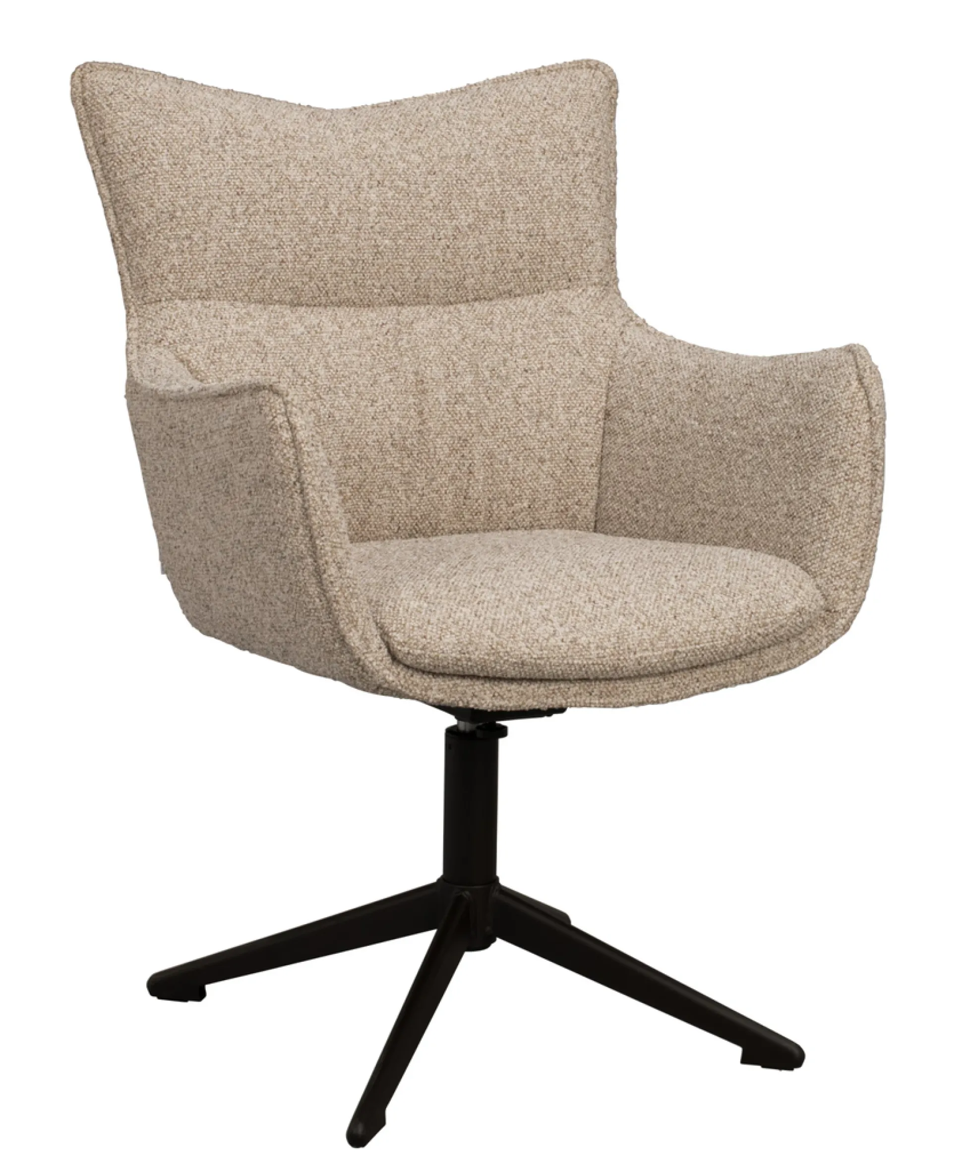 Fresno (ruokatuoli käsinojilla beige kangas/ruskea metalli leg)