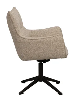 Fresno (ruokatuoli käsinojilla beige kangas/ruskea metalli leg)