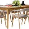 Frida & Addi (6-hengen ruokailuryhmä, beige/tammi 180cm)