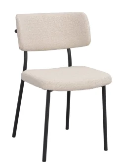 Herbster (ruokatuoli beige kangas/musta metalli jalat)