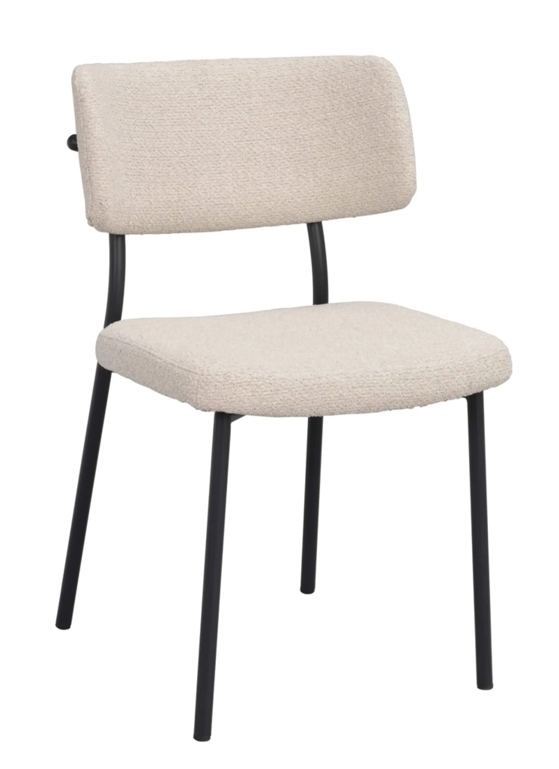 Herbster (ruokatuoli beige kangas/musta metalli jalat)