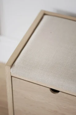 Hillmond (penkki 2ltk 80 lakattu valkokuulto tammi/beige kangas)