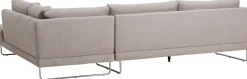 Jackson Soft (avokulmasohva oikea, beige / kromi jalka)