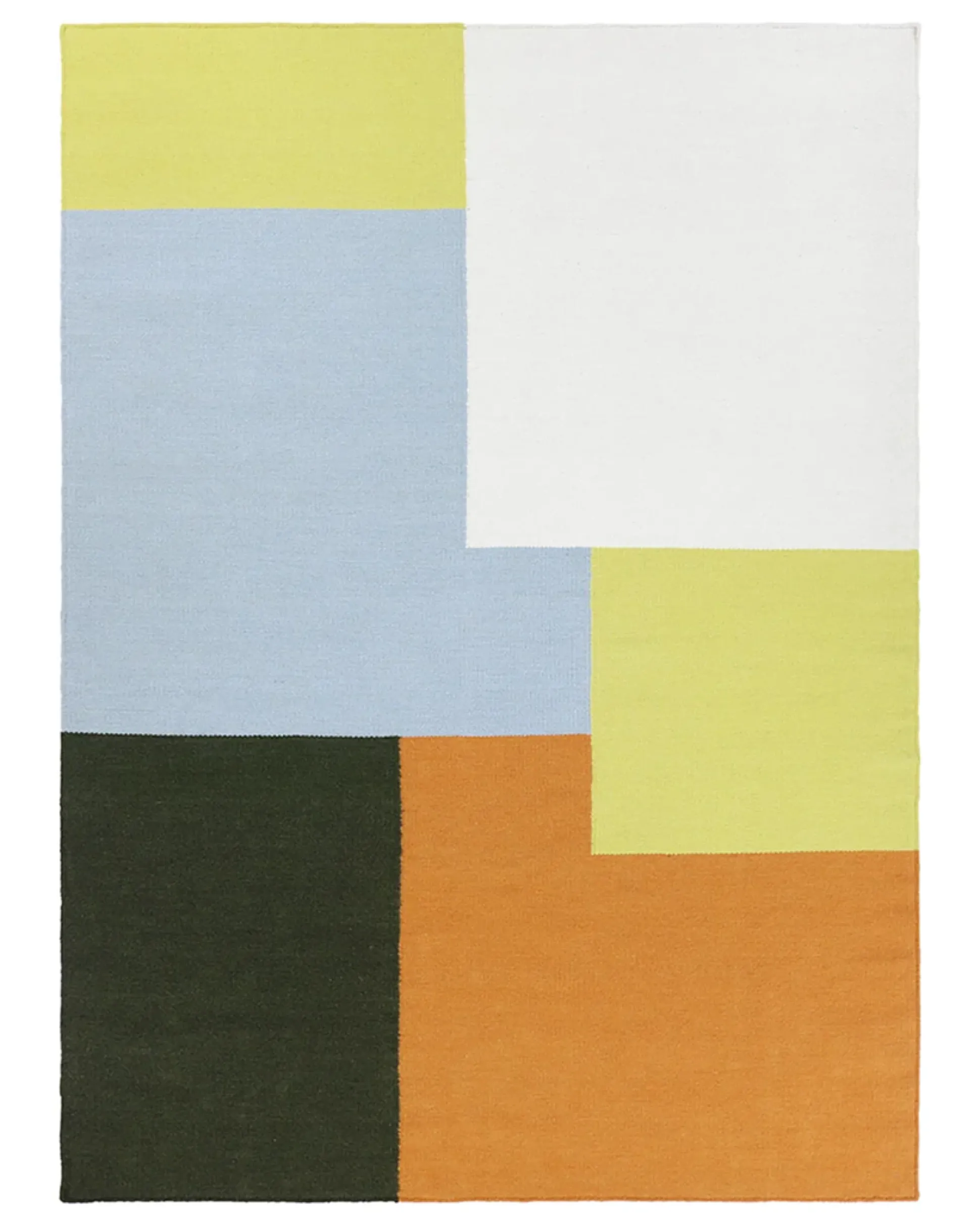Kortteli (matto 200x300 white-yellow)