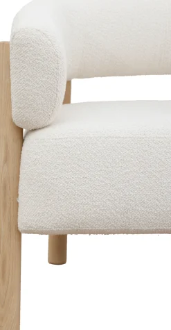 Maple (lepotuoli raven white valkoinen + vaaleat puut)