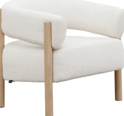 Maple (lepotuoli raven white valkoinen + vaaleat puut)