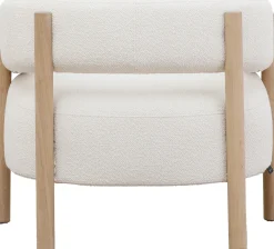 Maple (lepotuoli raven white valkoinen + vaaleat puut)