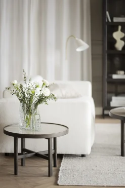 Marsden (sohvapöytä pyöreä 60 beige keramiikka/ruskea tammi)