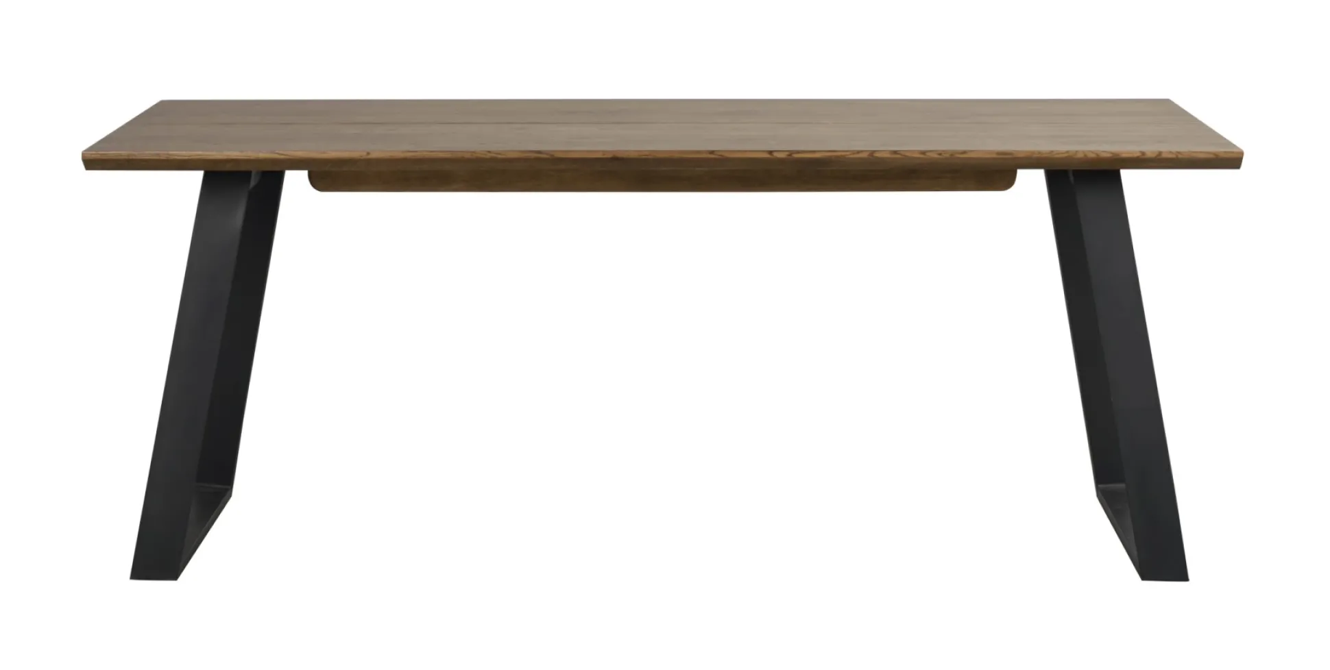 Melville (ruokapöytä 210x95 vaaleanruskea tammi/musta metalli)