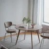 Merrick (ruokatuoli käsinojilla tumma beige kangas/beige metalli pyörivä)