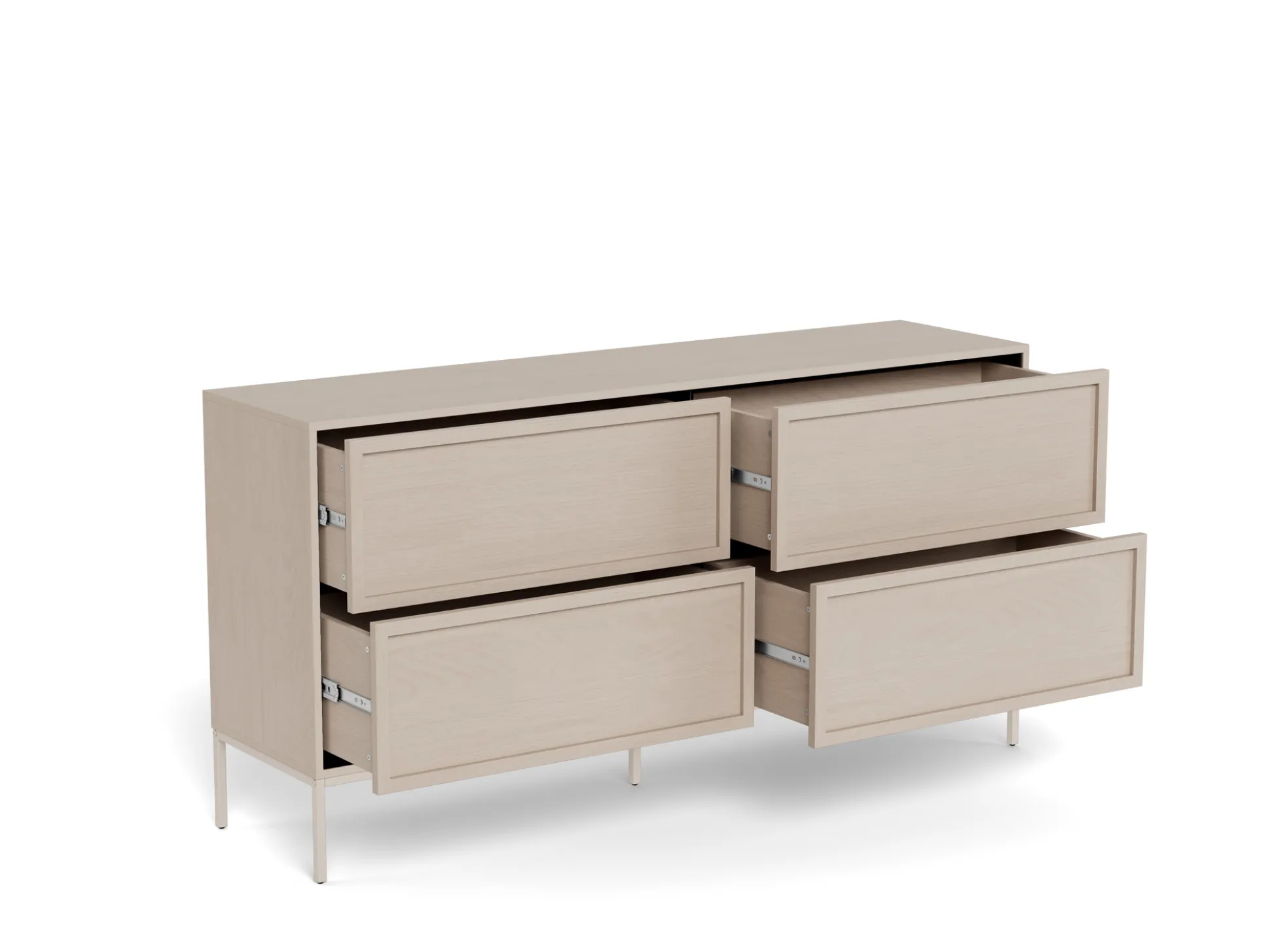 Palmdale (lipasto matala 157x40x80 cm beige/harmaa)