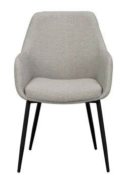 Reily (ruokatuoli käsinojilla beige kangas/musta metalli jalat)