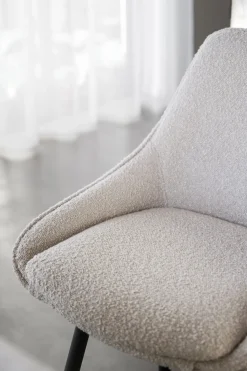 Sierra (baarituoli beige bouclé kangas/musta metalli)