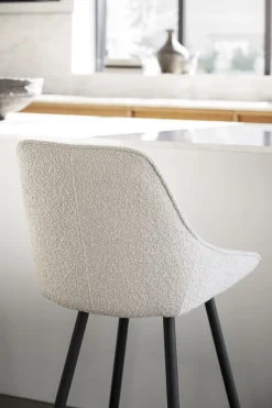 Sierra (baarituoli beige bouclé kangas/musta metalli)
