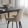 Sierra (ruokatuoli beige boucle kangas/musta metalli jalat)