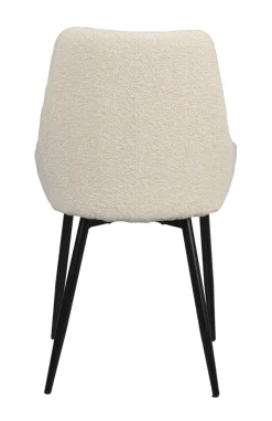 Sierra (ruokatuoli beige boucle kangas/musta metalli jalat)