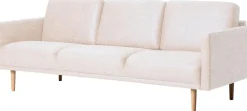 Siro (3-ist. sohva, wind 80 vaalea beige / valkoöljytty tammijalka)